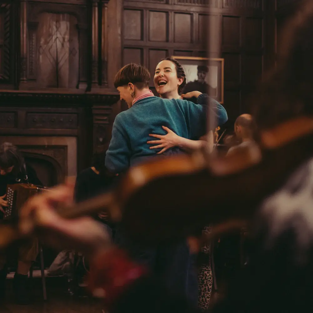 An impromptu dance and session in the Library